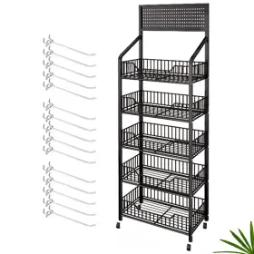 Df-01 Xnklmyt 5 Tier Retail Display Rack Metal Snack With Black