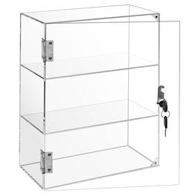 Xzunk 00001 Locking Display Case Showcase Cabinet 3-tier Acrylic Clear