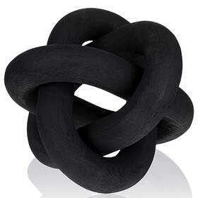 Yalikop Cu-yalikop-2237596 3 Link Wood Knot Decor Rustic Home D Cor Accents Hand Carved Black