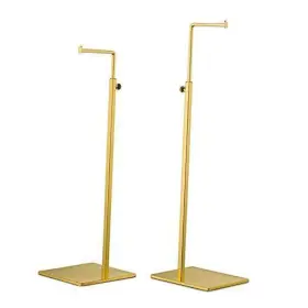 Yifu Display 705353056574 Purse Stand - 2 Pack Polished Gold Counter Adjustable