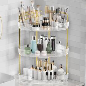 Yingxun Yx-p-005-3-t 3-tier Corner Bathroom Organizer Shelf Perfume And Makeup Storage Crystal