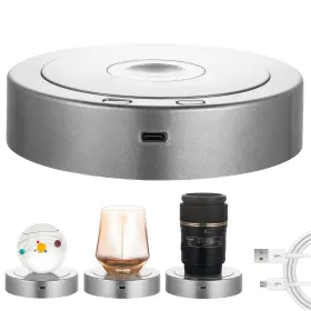 Youercrystal 751717273361 Rotating Display Stand - Spinning With Colored Lights Lighted