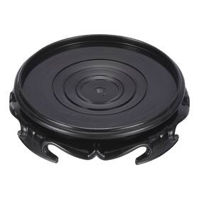 Zaplyte 601968762766 Planter Display Stand 5.5 Inch Dia Plastic Round Bonsai Base Imitation Wood Black