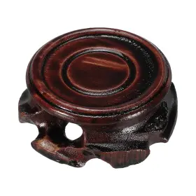 Zaplyte 743151066227 Wooden Stand Holders Displays Base 40mm Diameter Black For Vase Bonsai Stone