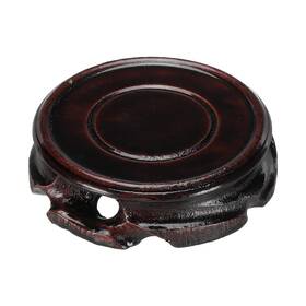 Zaplyte 743151066272 Wooden Stand Holders Displays Base 70mm Diameter Black For Vase Bonsai Stone