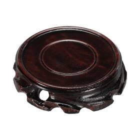 Zaplyte 743151066296 Wooden Stand Holders Displays Base 80mm Diameter Black For Vase Bonsai Stone