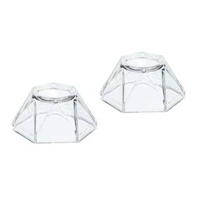 Zaplyte 743151149876 2pcs Acrylic Ball Stand Displays Base 2cm Transparent For Crystal