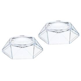 Zaplyte 743151149913 2 X Acrylic Ball Stand Displays Base 4cm Transparent For Crystal