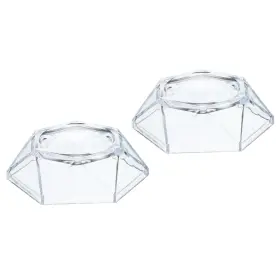 Zaplyte 743151149913 2 X Acrylic Ball Stand Displays Base 4cm Transparent For Crystal