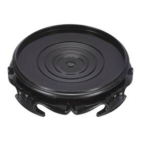 Zaplyte 745060101235 Planter Display Stand 4.5 Inch Dia Imitation Wood Style Round Bonsai Base Black