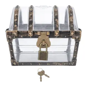 101k316421zy186l Zerodeko Pirate Treasure Case With Lock Transparent Jewelry Chest Gems