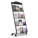Vevor Brochure Display Rack 4-TIER Magazine Literature Stand With Wheels New. Price: $49.99.