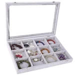 Autoark Ice Velvet Clear Lid 12 Grid Jewelry Tray Showcase Display Organizer,... New. Price: $27.48.