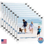 Yalikop Pack Acrylic Floating Picture Frames 8.5X11 Inch Wall Mount Frameless New. Price: $79.82.