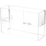 Plymor Acrylic Locking Case W/ Sliding Back, Shelf, 13" X 21" 7.5" New. Price: $310.55.