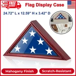 Memorial Flag Display Case For 5 X 9 Folded, American Veteran Wood Mahogany Usa New. Price: $58.34.