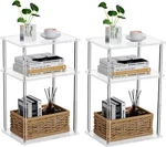 Set Of Bkemiy Clear Acrylic Side/end Tables, 3-TIER Nightstand, 16 X 12 24 New. Price: $65.00.