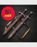 Hand-forged Knights Templar Sword Set Display, Cosplay, Best Gift Him. New. Price: $249.99.