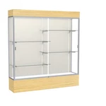 Reliant 72"W X 80"H 16"D Lighted Floor Case, Plaque Back, Satin Finish,... New. Price: $5186.87.
