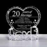 Kwood Customized Engraved Heart-shaped Crystal, Year 20TH Anniversary Wedding New. Price: $28.92.