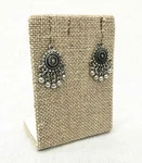 Necklace Earring Pendant Display Stand Linen Burlap Jewelry Holder 2 Piece New. Price: $10.00.