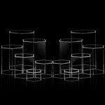Hexagonal Acrylic Display Risers 12PC Clear Stand Set For Jewelry Figures New. Price: $53.80.