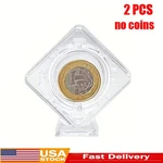 2PCS Transparent Coin Holder Acrylic Display Case Collecting Box 1.57INCH New. Price: $5.99.