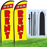 Buryeah 2 Sets For Rent Feather Flag Kit 7 X 5.4 Ft Banner Bulk... New. Price: $61.99.