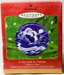 Hallmark: Visit From Nicholas - Collector's Plate With Display Stand Used. Price: $13.99.