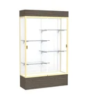 Reliant 48"W X 80"H 16"D Lighted Floor Case, White Back, Champagne... New. Price: $3841.03.