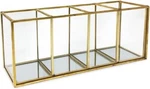 Isaac Jacobs 4-COMPARTMENT Organizer- Makeup Brush Holder- Antique Gold New. Price: $39.10.