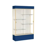 Spirit 48"W X 80"H 16"D Lighted Floor Case, Plaque Back, Champagne... New. Price: $3841.03.
