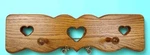 Handmade Solid Oak 18" Wall Mount 2 Peg Coat/key/hat Rack Heart Cutout Adorable Used. Price: $69.99.