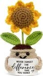 Tiny Detalles Birthday Gifts For Women - Mini Positive Crochet Sunflower, Unique New. Price: $17.99.