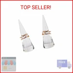Luzen 2PCS Acrylic Jewelry Ring Holder - Cone Shape Single Display Stand, New. Price: $12.13.