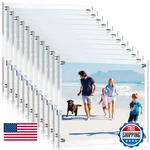 Yalikop 12 Pcs Acrylic Floating Picture Frame 8.5 X 11 Inches Wall Mount New. Price: $144.83.