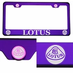 T304 Candy Purple License Plate Frame Stainless Steel Silver Lotus Laser Etched New. Price: $34.99.