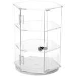 Plymor Acrylic Hexagonal Locking Cse Rotating Bse Shelves 12.75"HX9.5"WX8.25"D New. Price: $203.98.