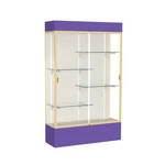 Spirit 48"W X 80"H 16"D Lighted Floor Case, Plaque Back, Champagne... New. Price: $3841.03.