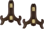 Uxcell 2PCS 4" Easel Plate Holder, Wooden Folding Display Stand Brown For Decora New. Price: $21.99.