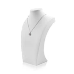 Homeanda Necklace Display Bust - Pu Leather Jewelry 11.4"X6.7", White New. Price: $31.74.