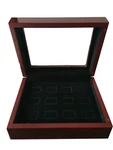 12 Holes Championship Big Heavy Ring Display Case Wooden Jewelry Box Red Velv... New. Price: $35.09.
