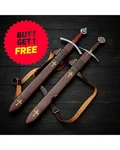 Handmade Knights Templar Sword Set Buy 1 Get Free Wall Display Gift New. Price: $169.99.