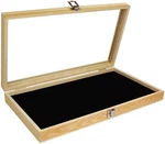 Wooden Jewelry Display Case With Tempered Glass Top Lid Ships Free New. Price: $33.99.
