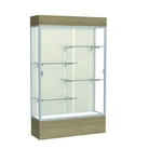 Reliant 48"W X 80"H 16"D Lighted Floor Case, Plaque Back, Satin Finish,... New. Price: $3841.03.