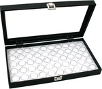 Glass Top Jewelry Display Case Box White 50 Gem Jars New. Price: $59.99.