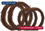 Worown 4 Pcs (8 & 12 Inch) Natural Grapevine Wreaths, Branch Wreath, Rattan. Price: $32.00.