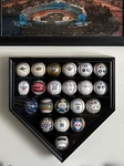 Baseball Display Case 21+ Black Wood Mlb Autograph Rack Holder Wall Cabinet New. Price: $76.99.