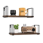 Floating Shelves For Wall Mounted - Set Of 2 American Black Walnut Solid Wood... New. Price: $54.45.
