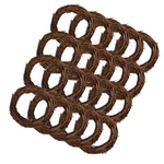 Worown 20 Pcs 3" Natural Grapevine Wreaths Set, Branch Inch, Brown. Price: $23.37.